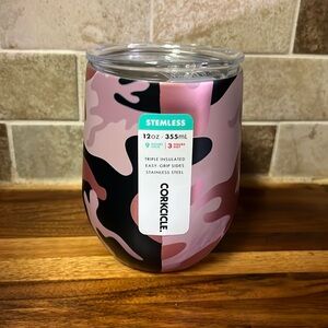 Corkcicle Rose Camo Stemless